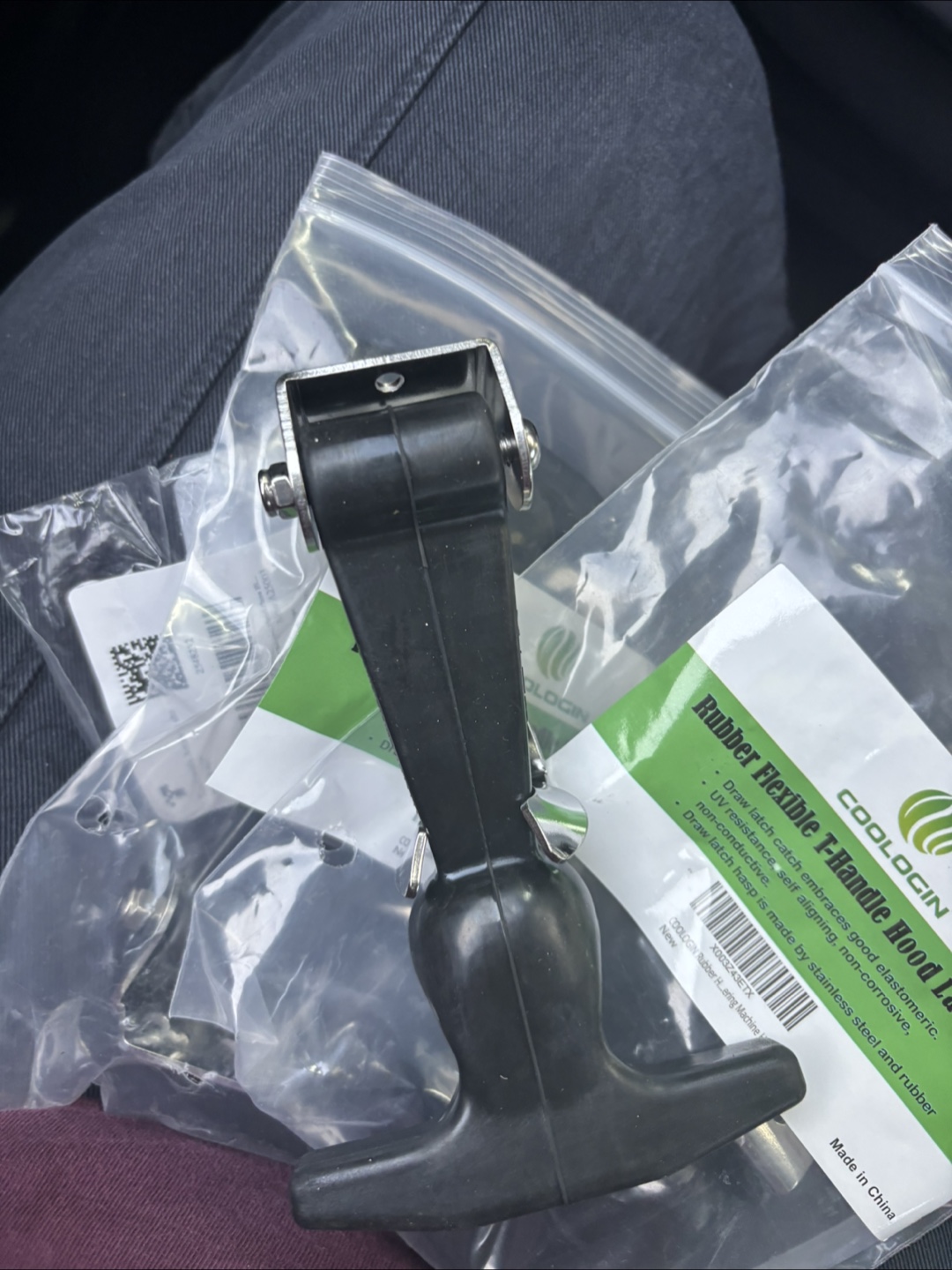 New COOLOGIN Rubber Flexible T-Handle Hood Latch - photo 2