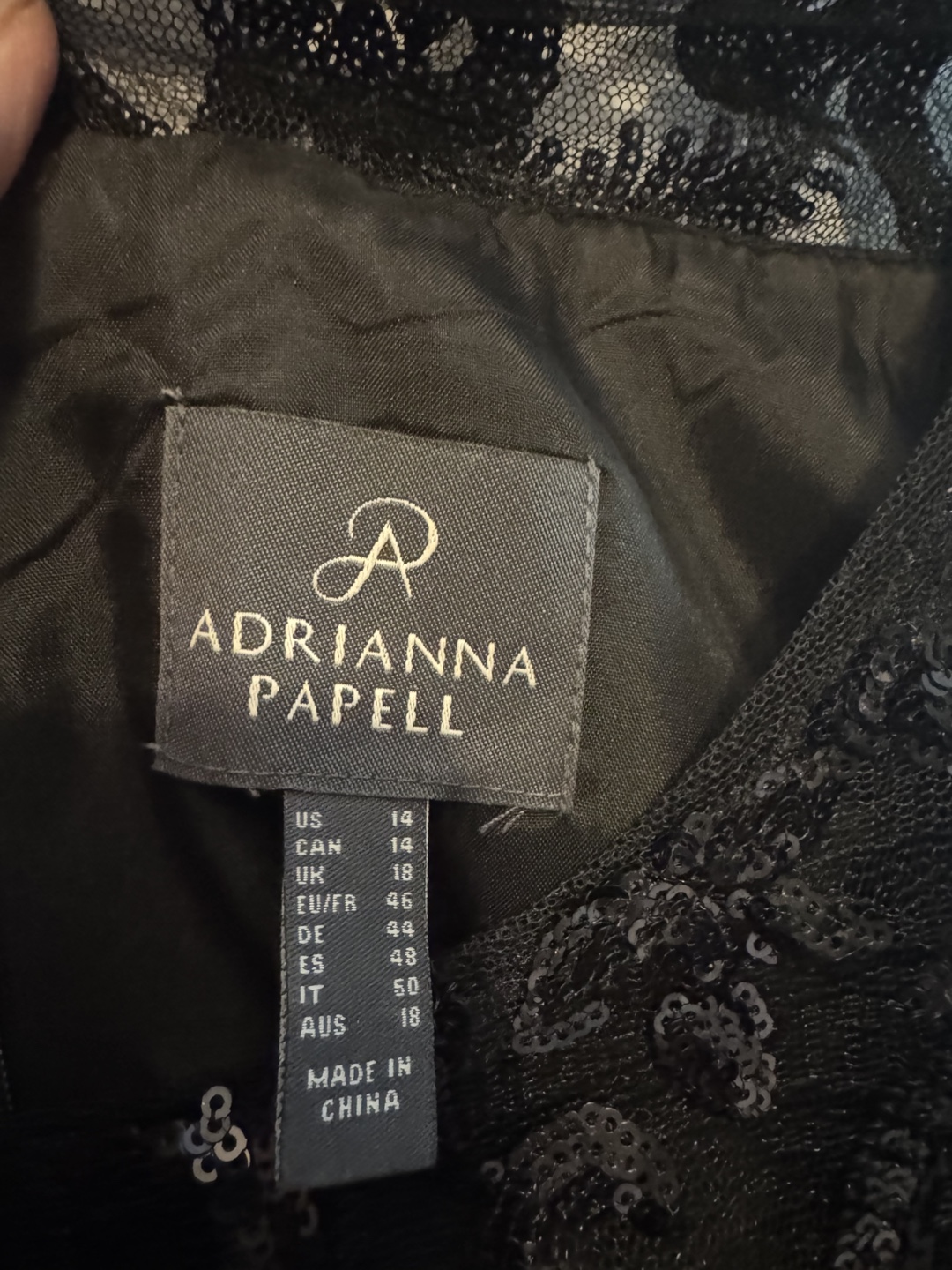 Adrianna Papell Black Dress - Size 14
