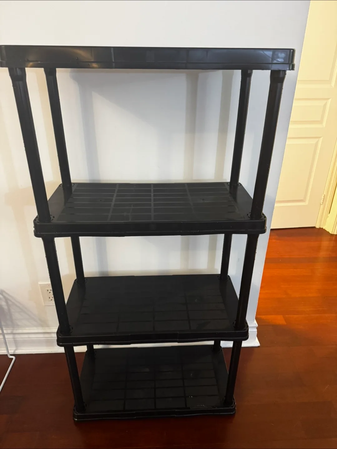 Black Plastic 4-Tier Shelf thumbnail