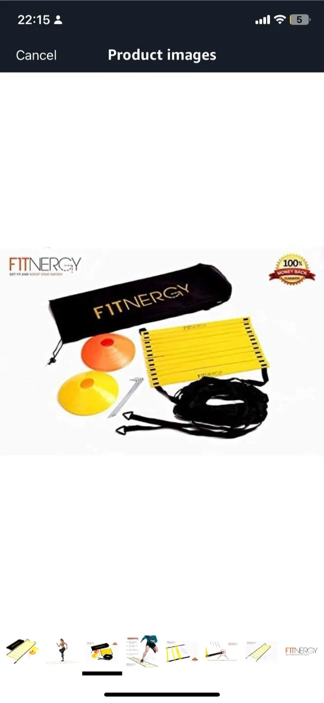 Agility Ladder Training Set and set of 30 cones (Never used) thumbnail