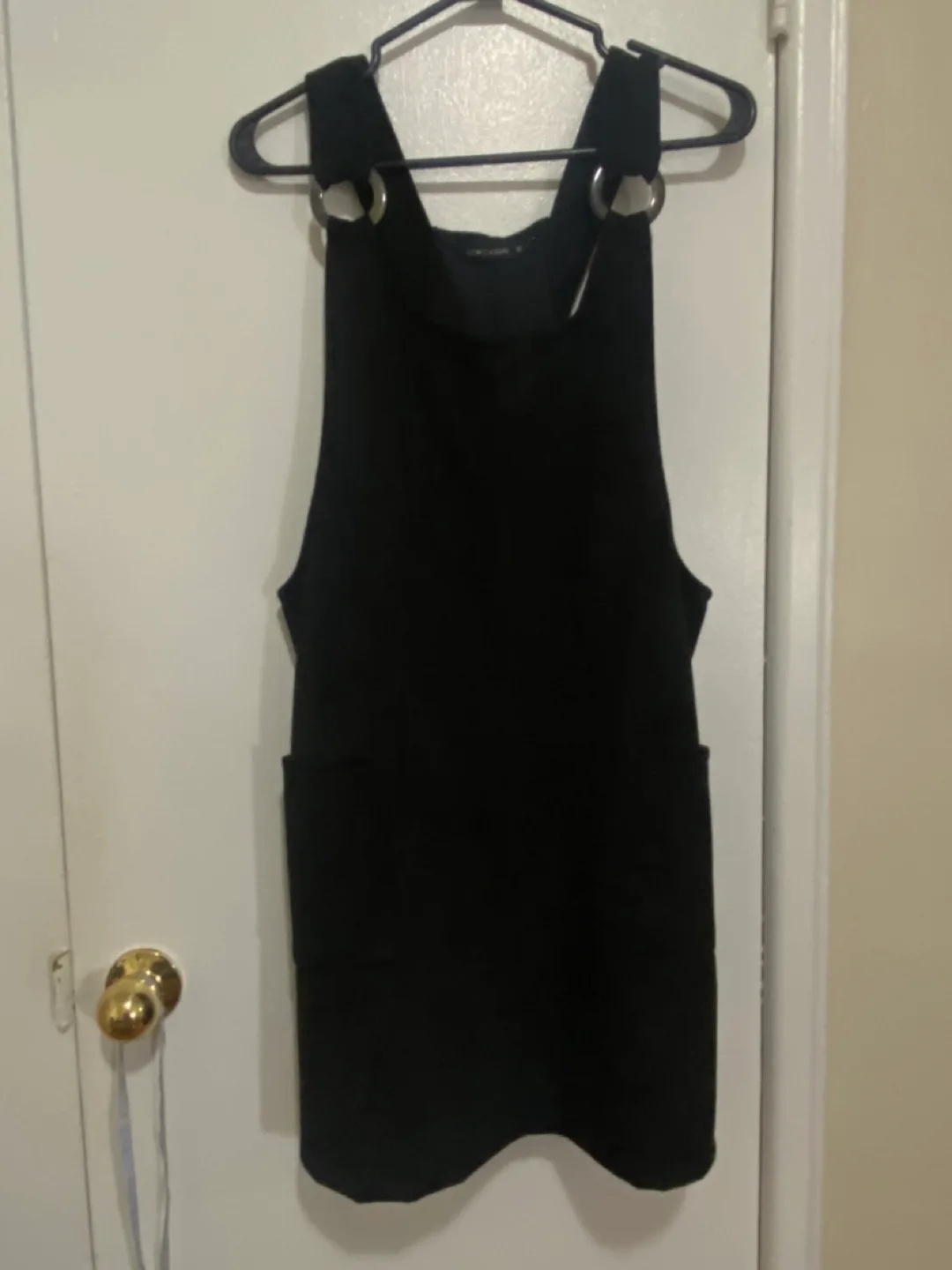 Casual Black Overalls Dress thumbnail