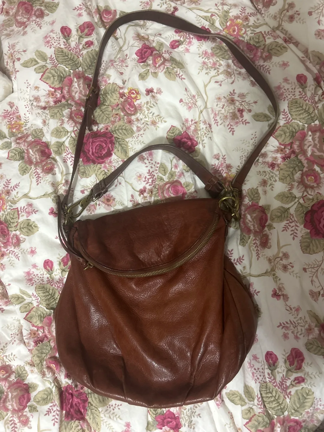 Margot New York Brown Leather Shoulder Bag thumbnail