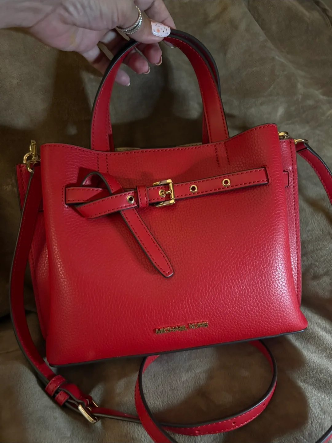 Michael Kors Red Leather Handbag thumbnail