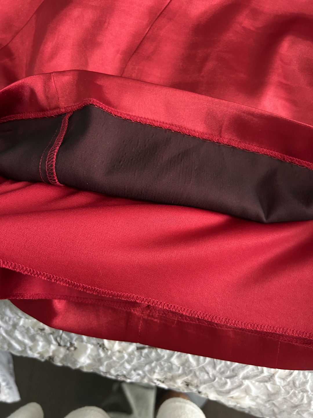 Red Satin Dress-size M - photo 5