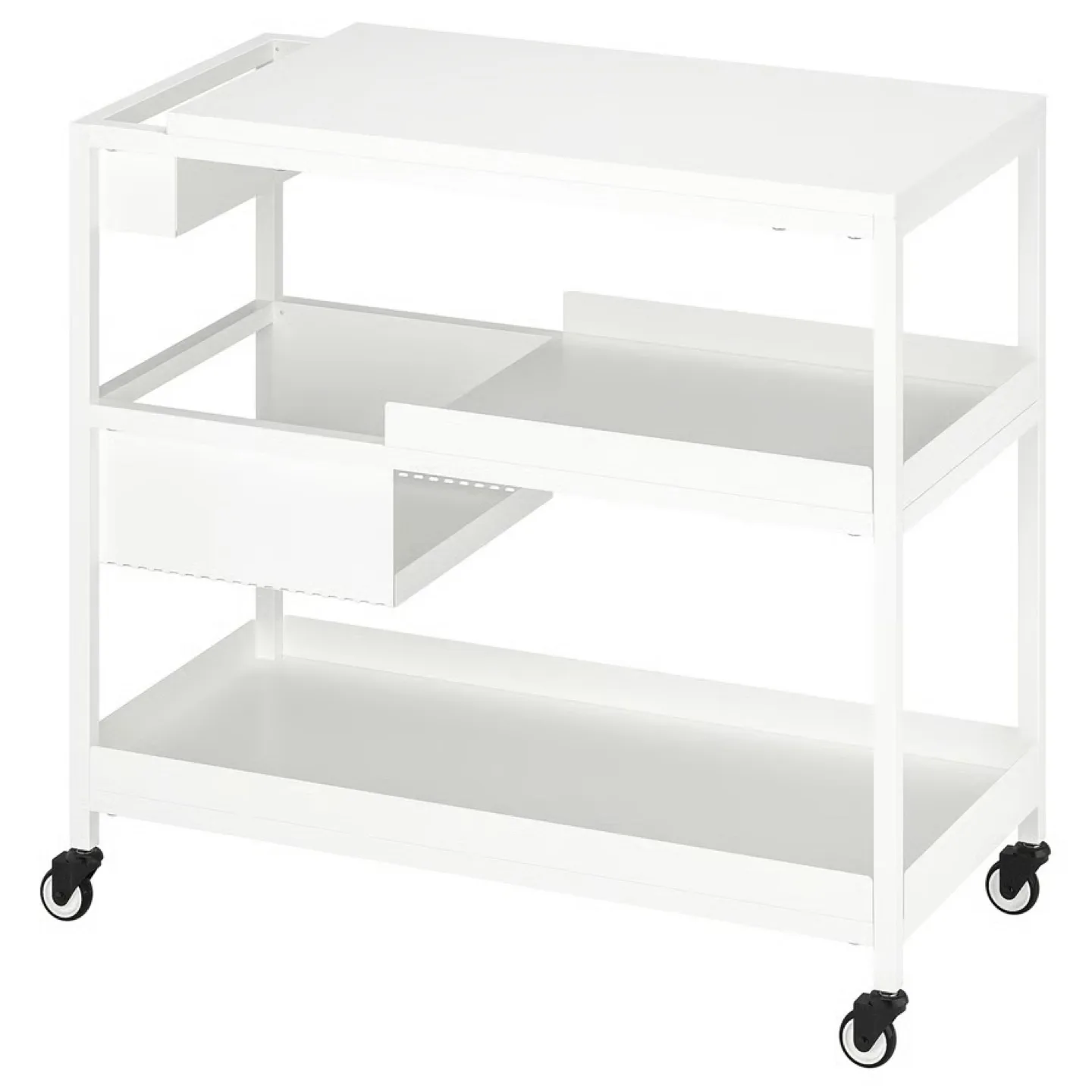 IKEA TROTTEN utility cart - White (31 1/2” x 15 3/4”) thumbnail