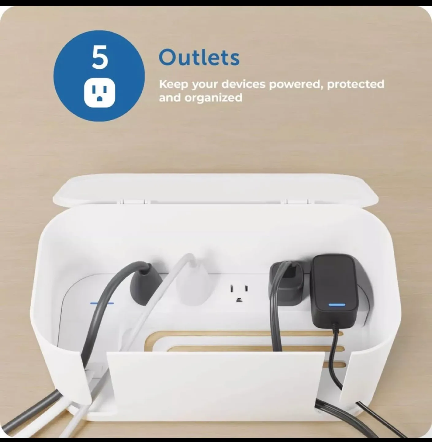 Globe Electric Cable Management Box – White (New) thumbnail