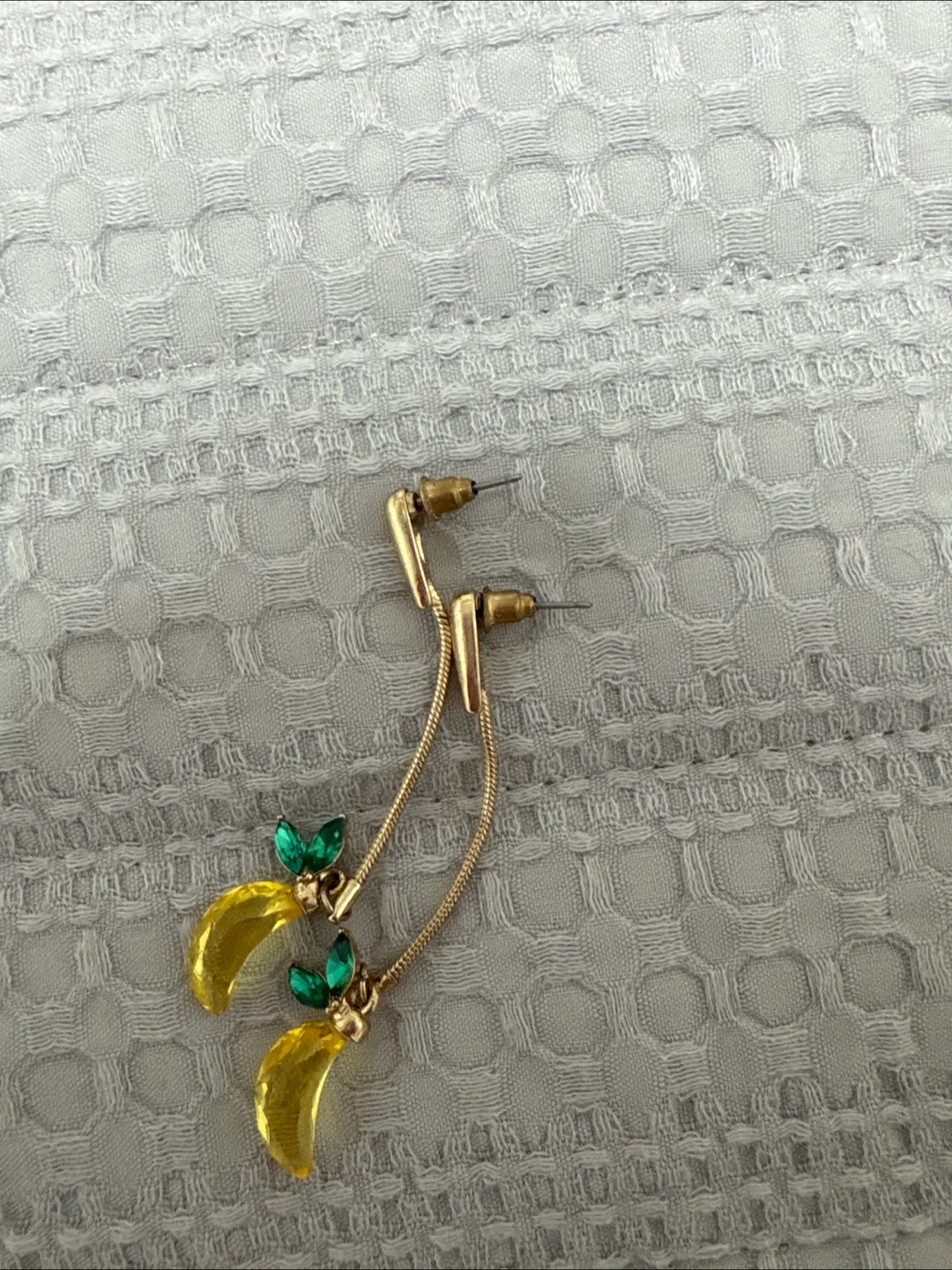 Banana Drop Earrings - Gold Tone thumbnail