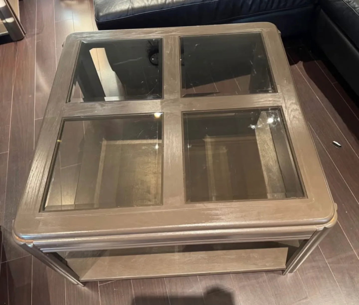 Glass Top Coffee Table with side tables thumbnail