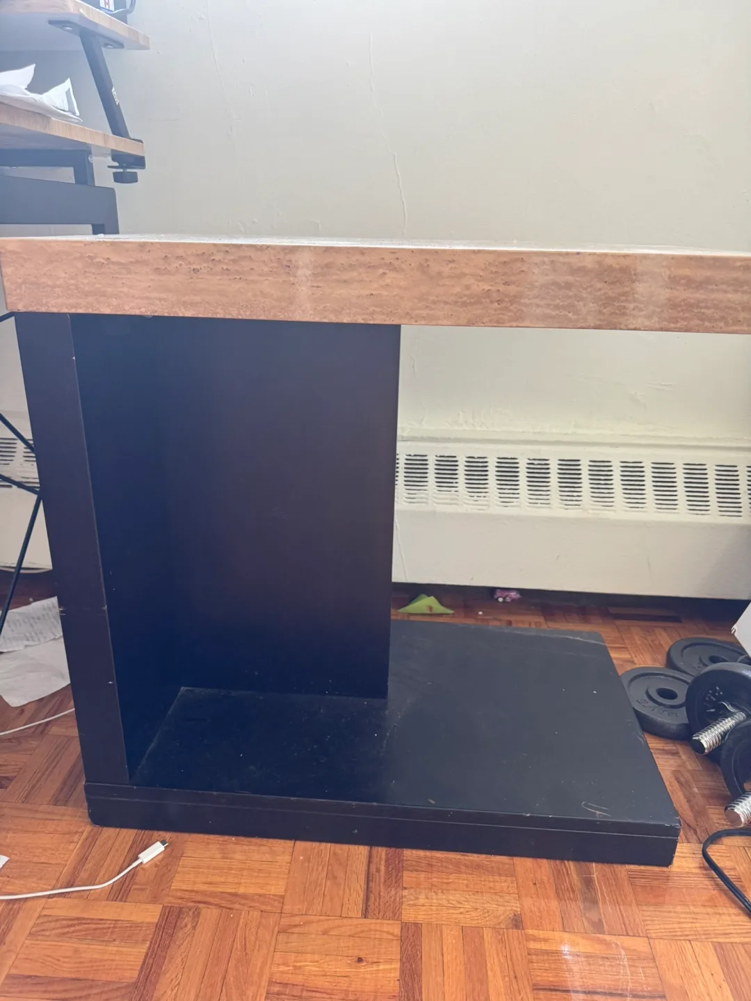 Side Table - Black & Wood thumbnail