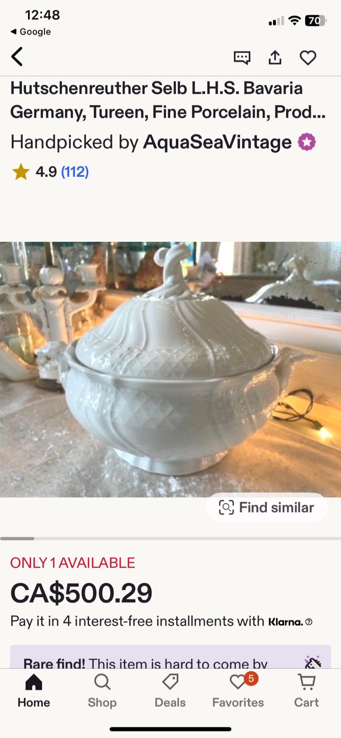 Hutschenreuther Selb Bavaria Tureen - photo 4