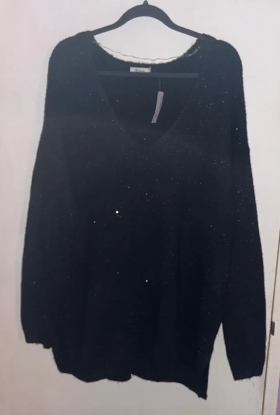 Reitmans Black Sequin Sweater - Size XXL thumbnail