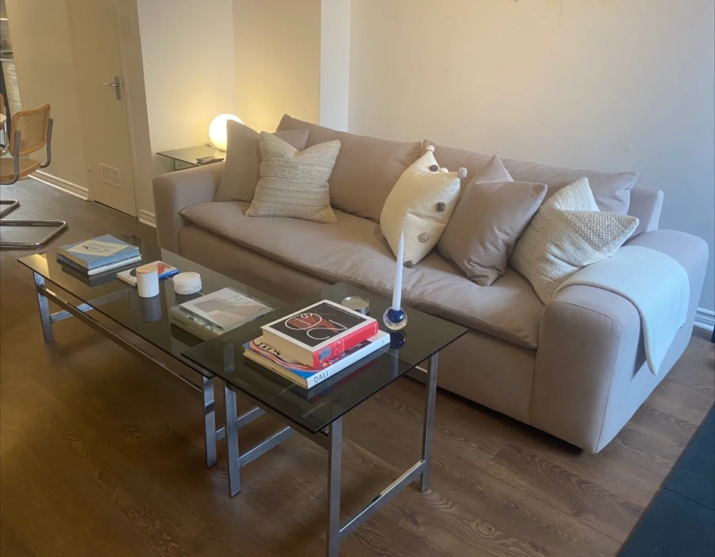 Vintage 1960s Coffee Table & Two Side Tables Smoked Glas thumbnail