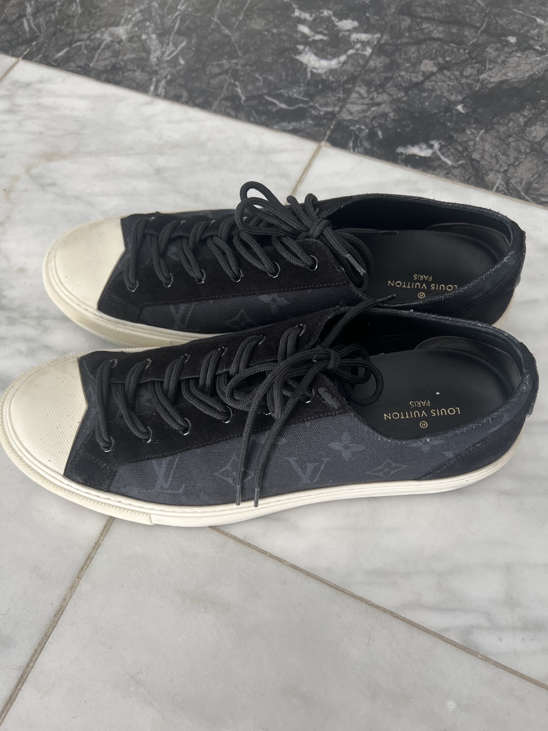 Louis Vuitton Black Suede Low Top Men’s Sneakers - photo 3