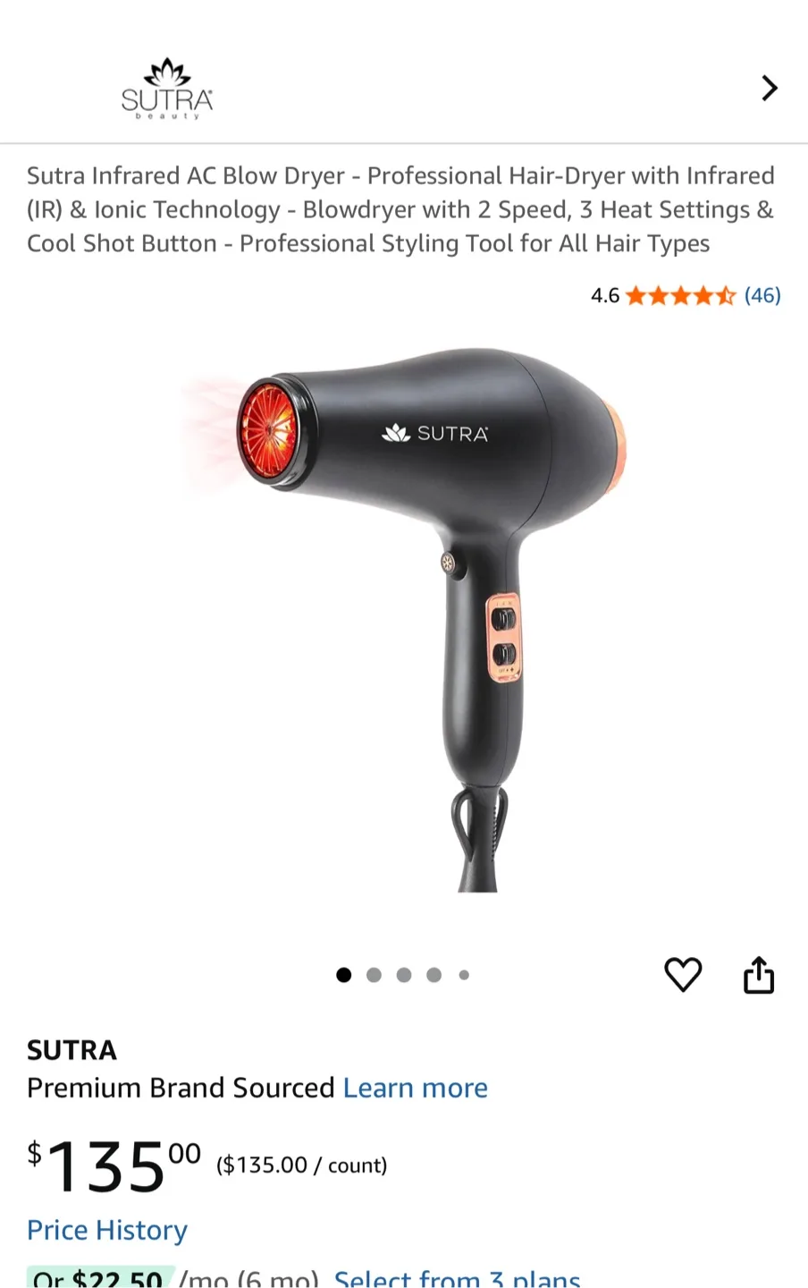 Sutra BD IR Blow Dryer - Like New! thumbnail
