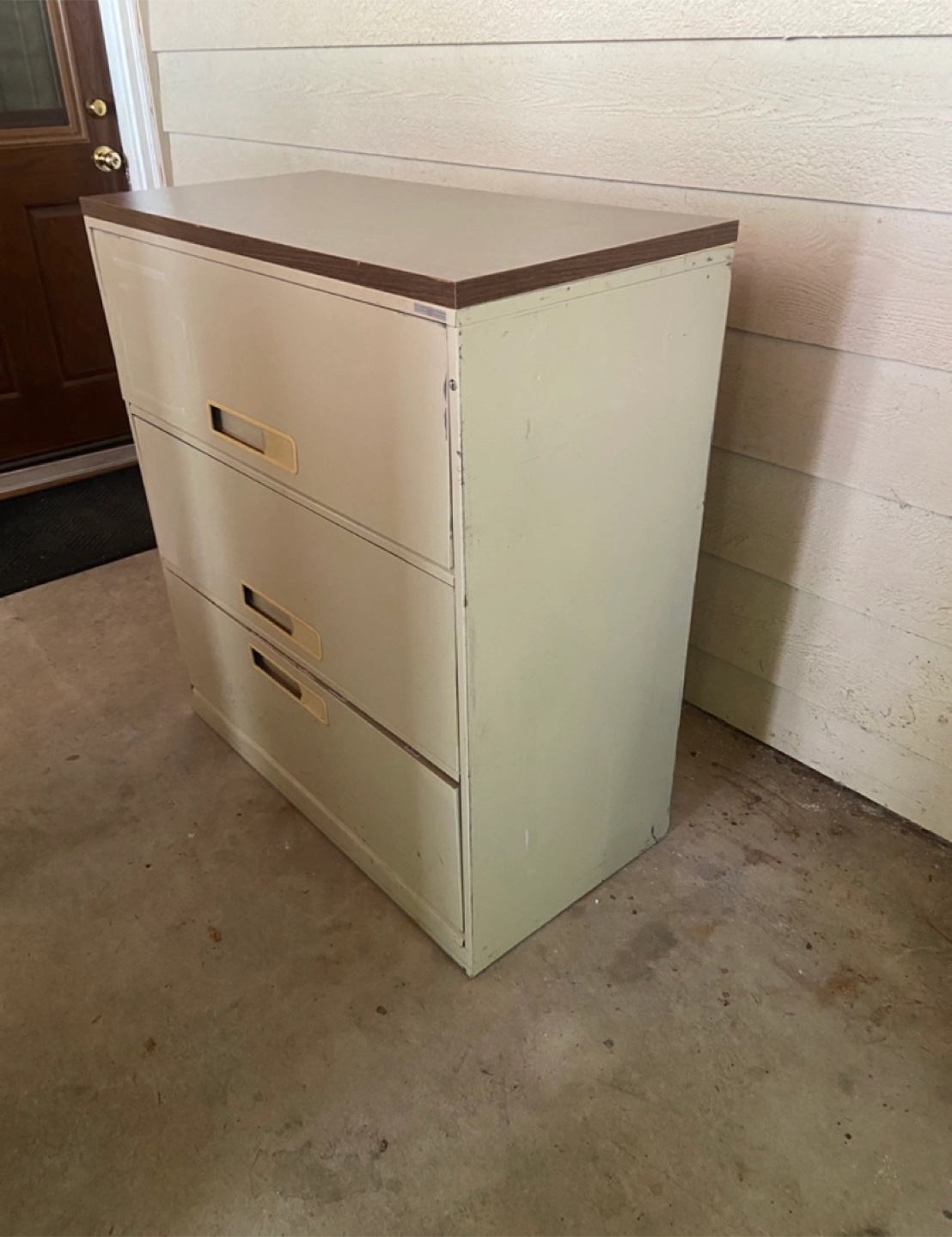 3-Drawer Filing Cabinet - Beige - photo 2