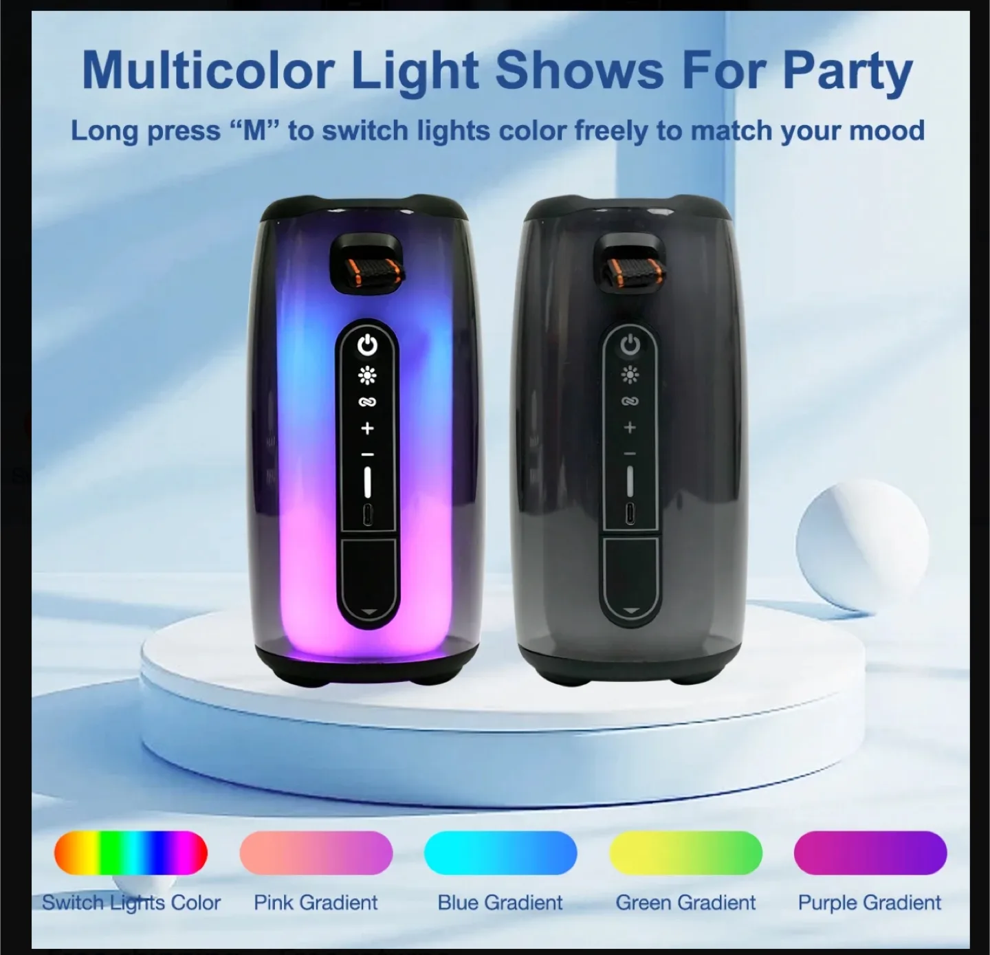 Synexa Karaoke Machine Portable Bluetooth Speaker image indicator(6)