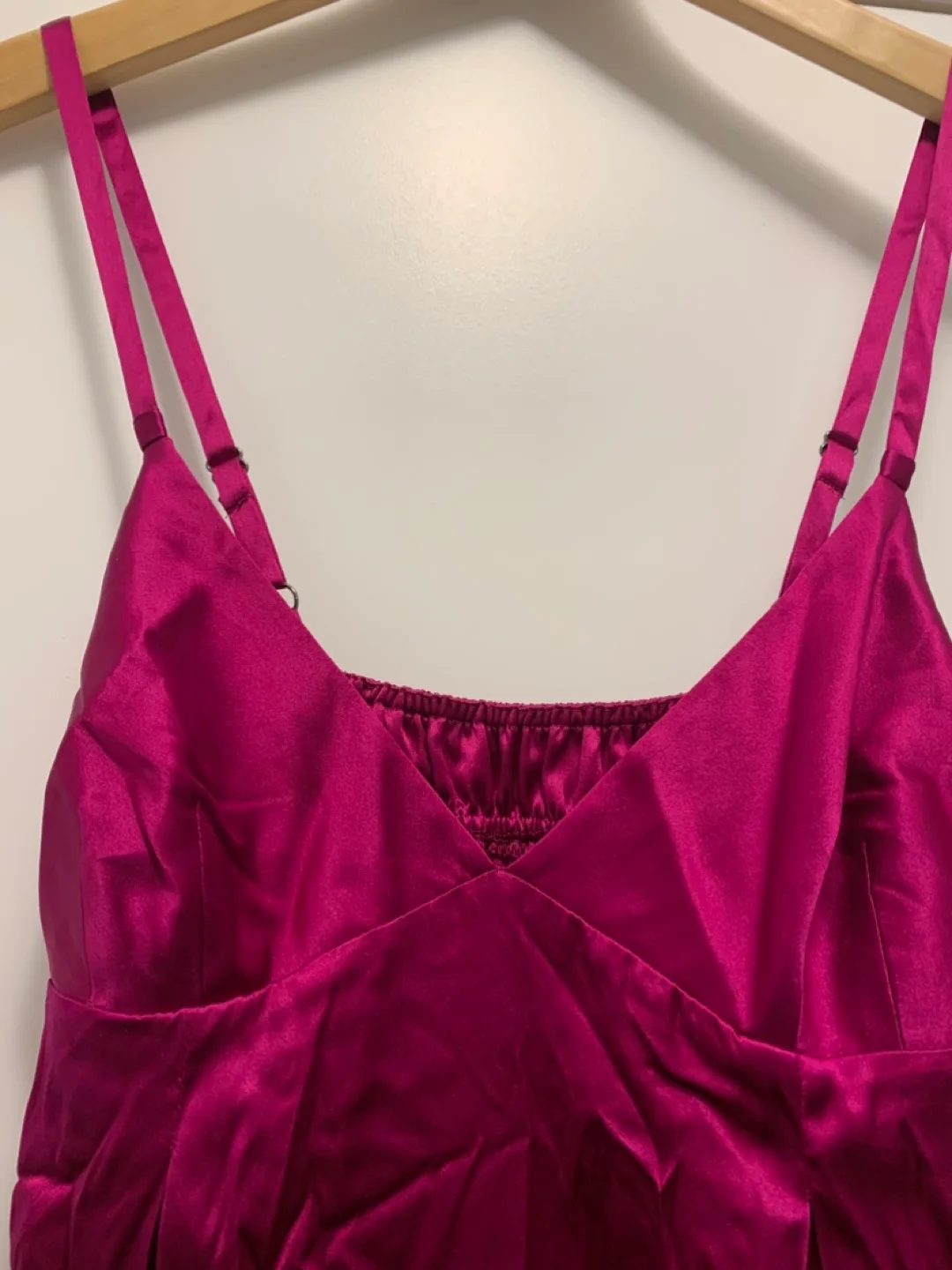 New with Tags size 10 Rebecca Taylor fuschia satin tunic image indicator(2)