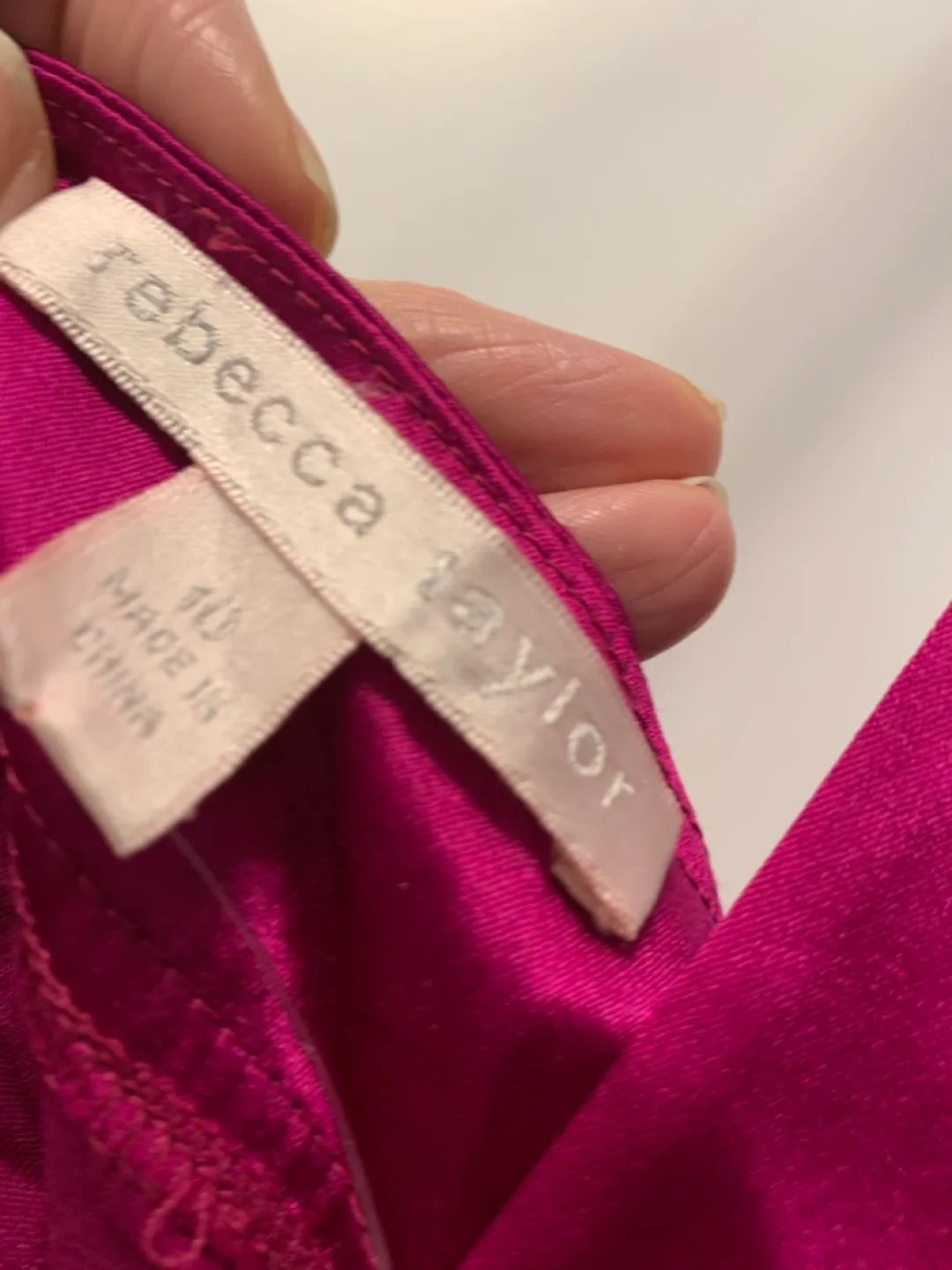 New with Tags size 10 Rebecca Taylor fuschia satin tunic image indicator(3)