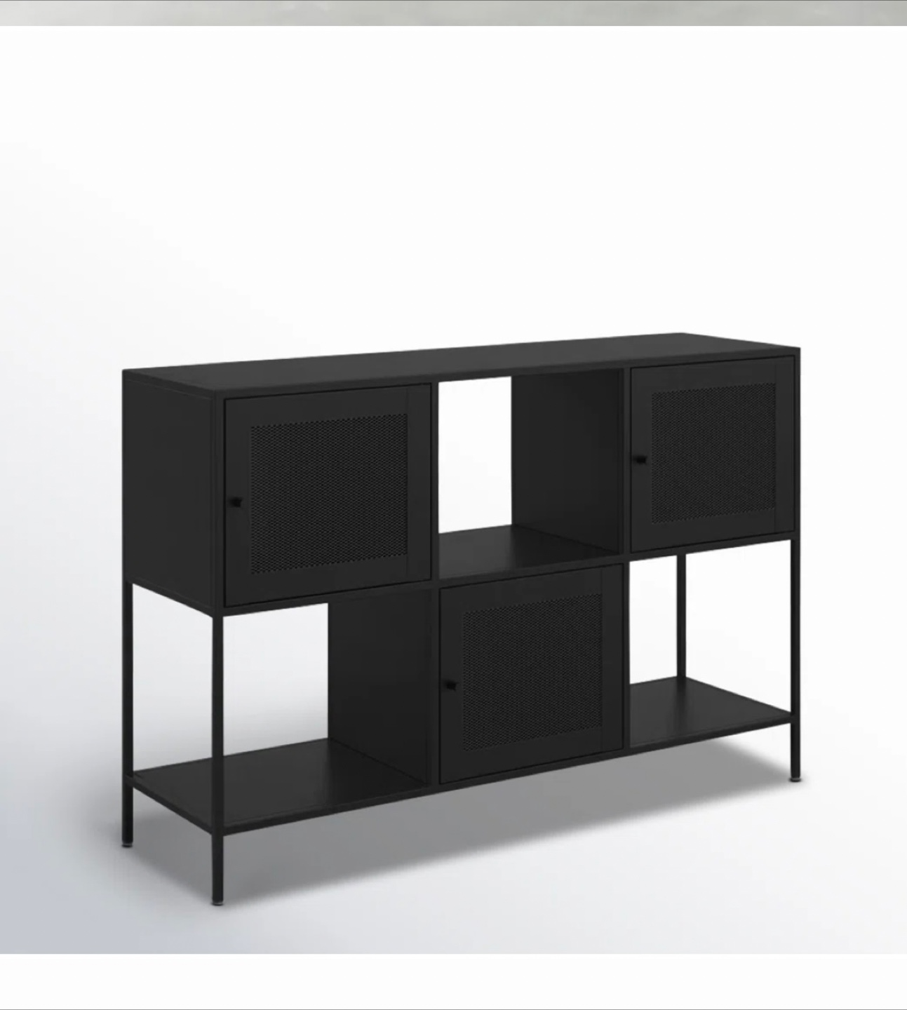 Black Metal Media Console/ TV Stand - photo 3