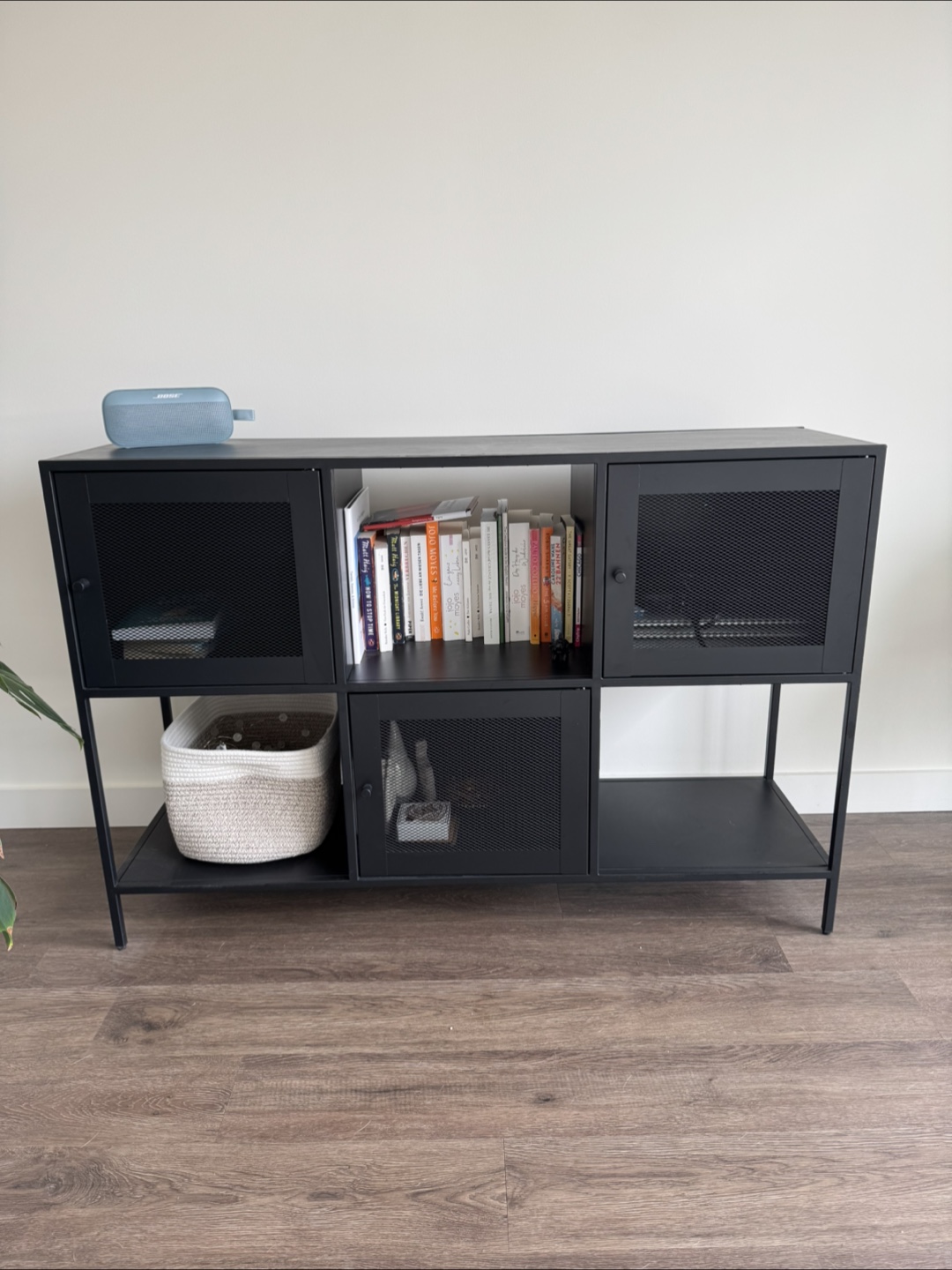 Black Metal Media Console/ TV Stand