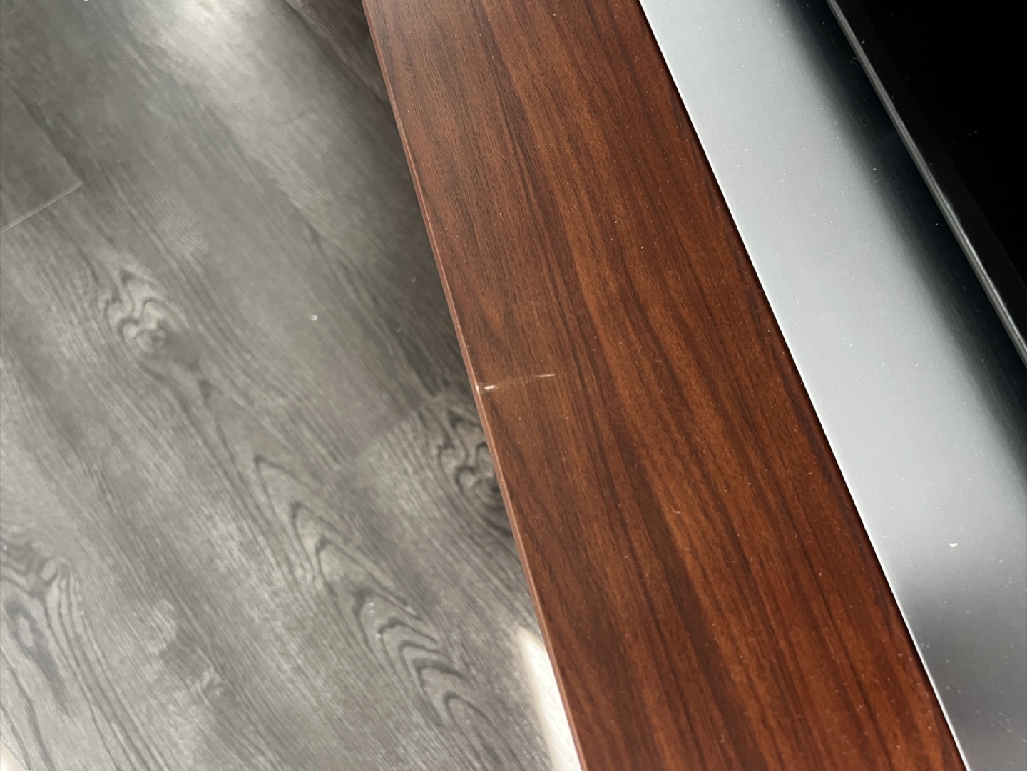 Brown Wooden TV Stand with Cabinet - photo 5