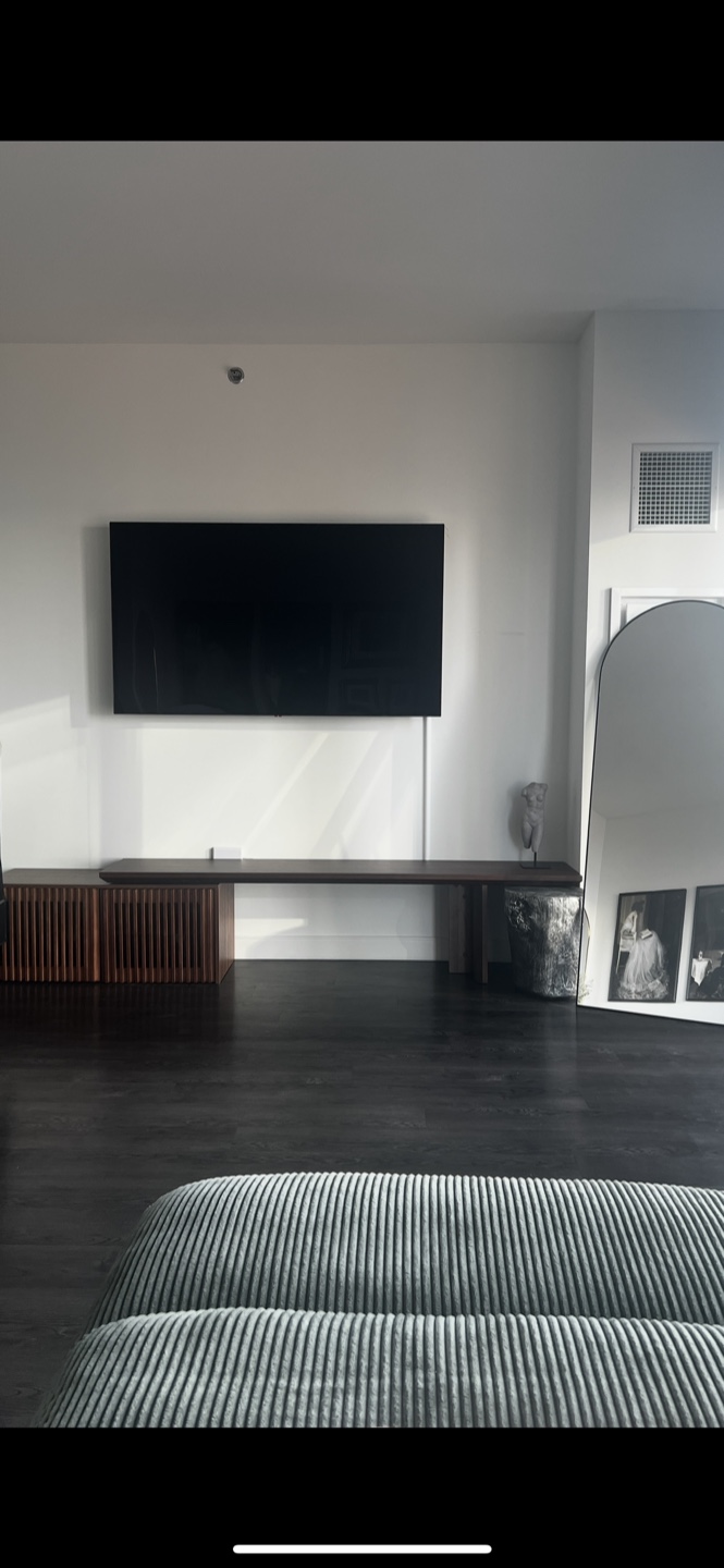 Brown Wooden TV Stand with Cabinet - photo 2