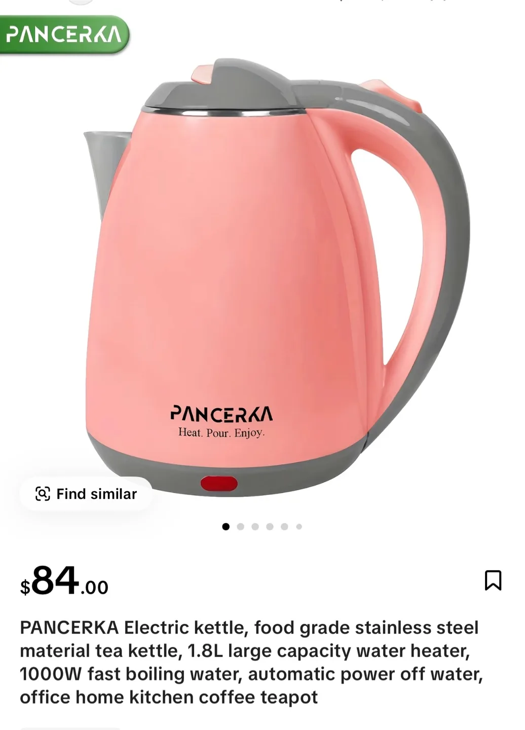 PANCERKA Fast-Boil 1.8L Electric Kettle thumbnail