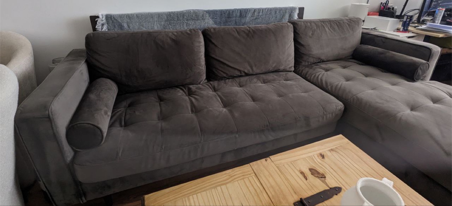 Grey Sectional Sofa - photo 2