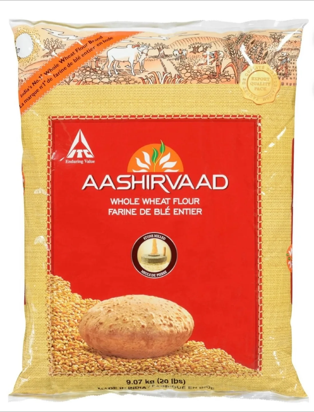 Aashirvaad Whole Wheat Flour 9.07 kg thumbnail