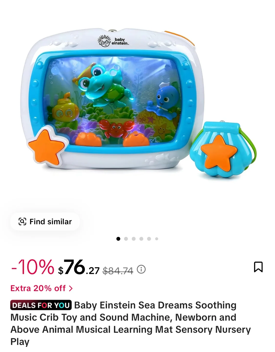 Baby Einstein Sea Dreams Soothing Crib Toy thumbnail