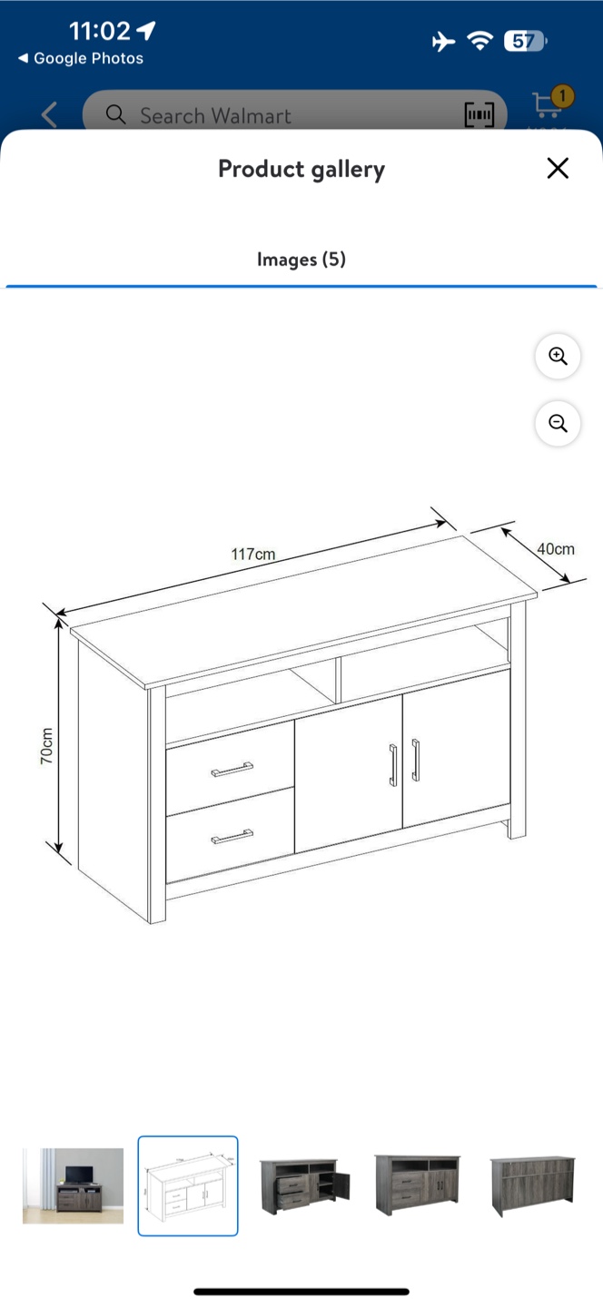 Grey TV Stand - Entertainment Unit - photo 4