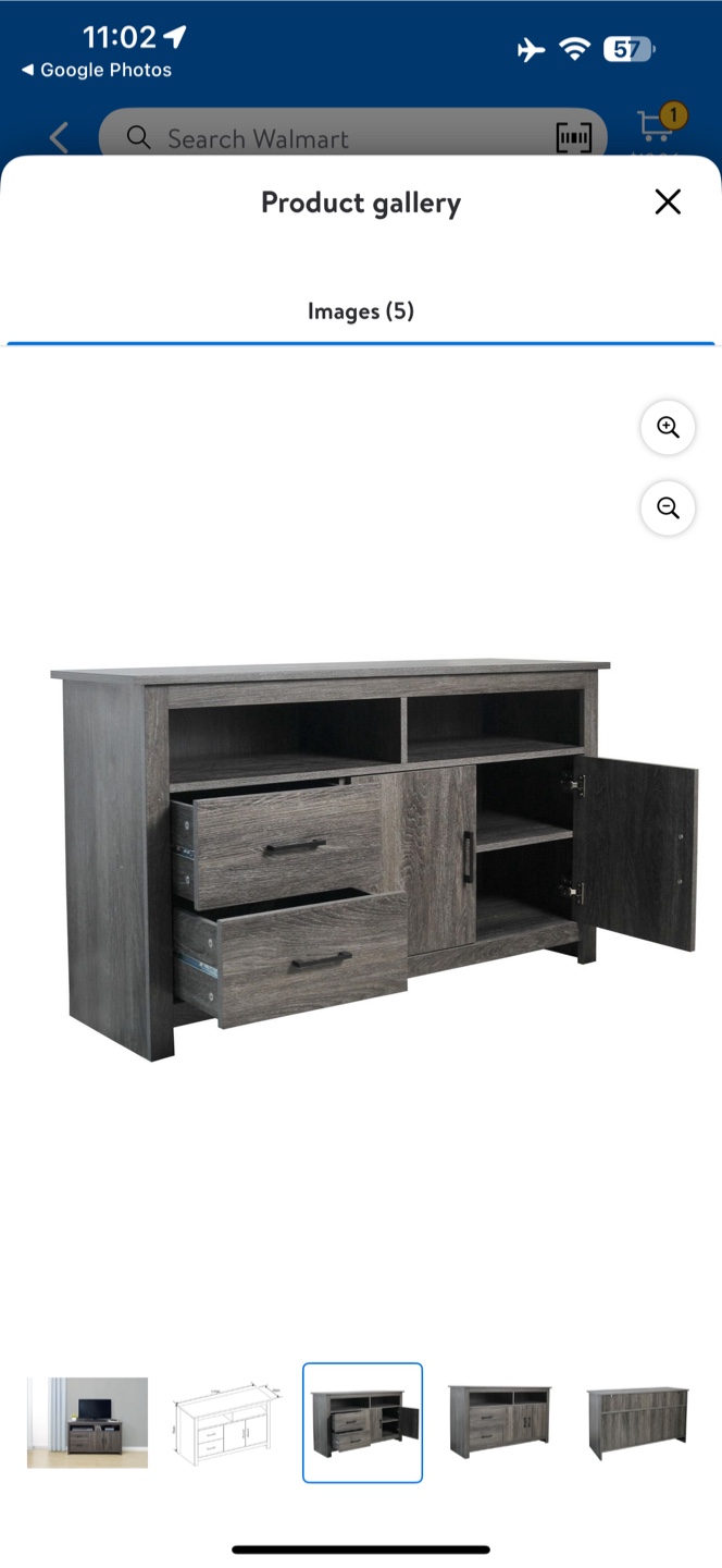Grey TV Stand - Entertainment Unit