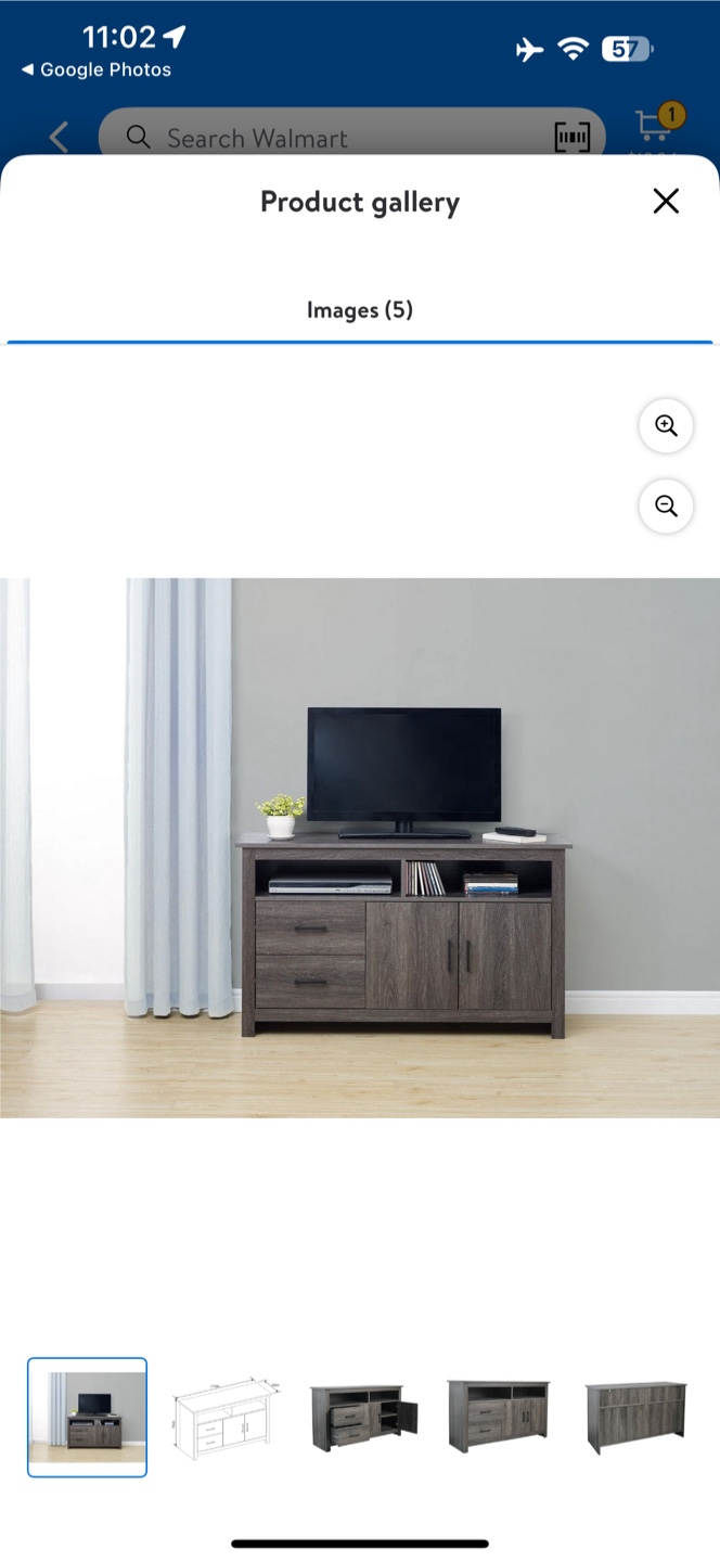 Grey TV Stand - Entertainment Unit - photo 5