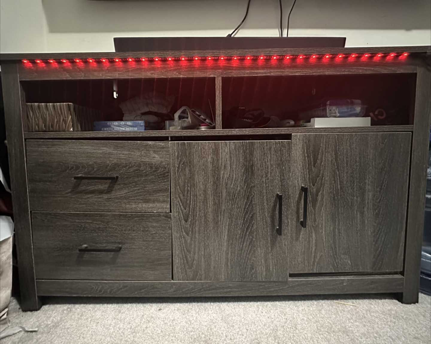 Grey TV Stand - Entertainment Unit - photo 2