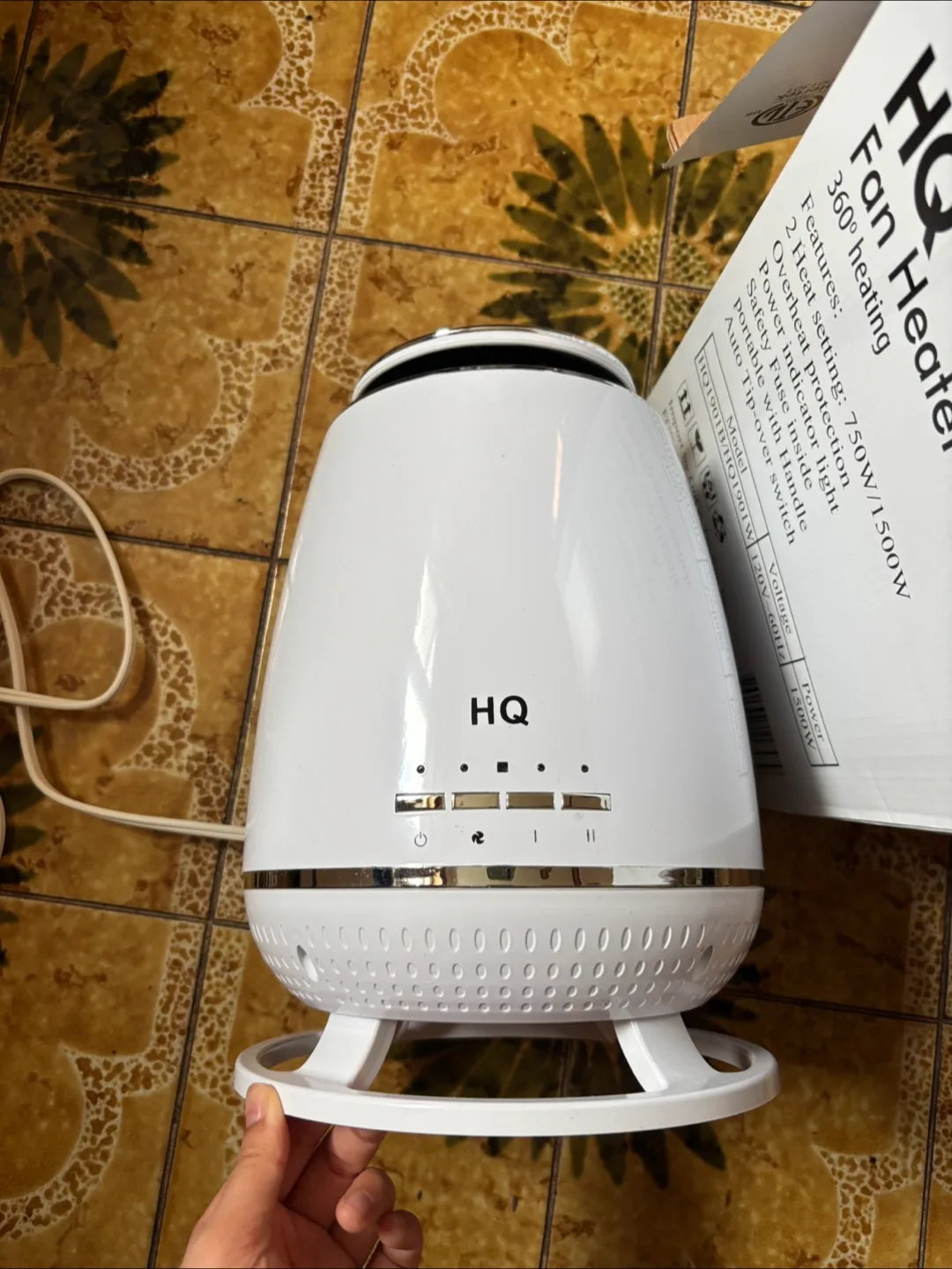 HQ Fan Heater - Model HQ1901B - Black image indicator(3)