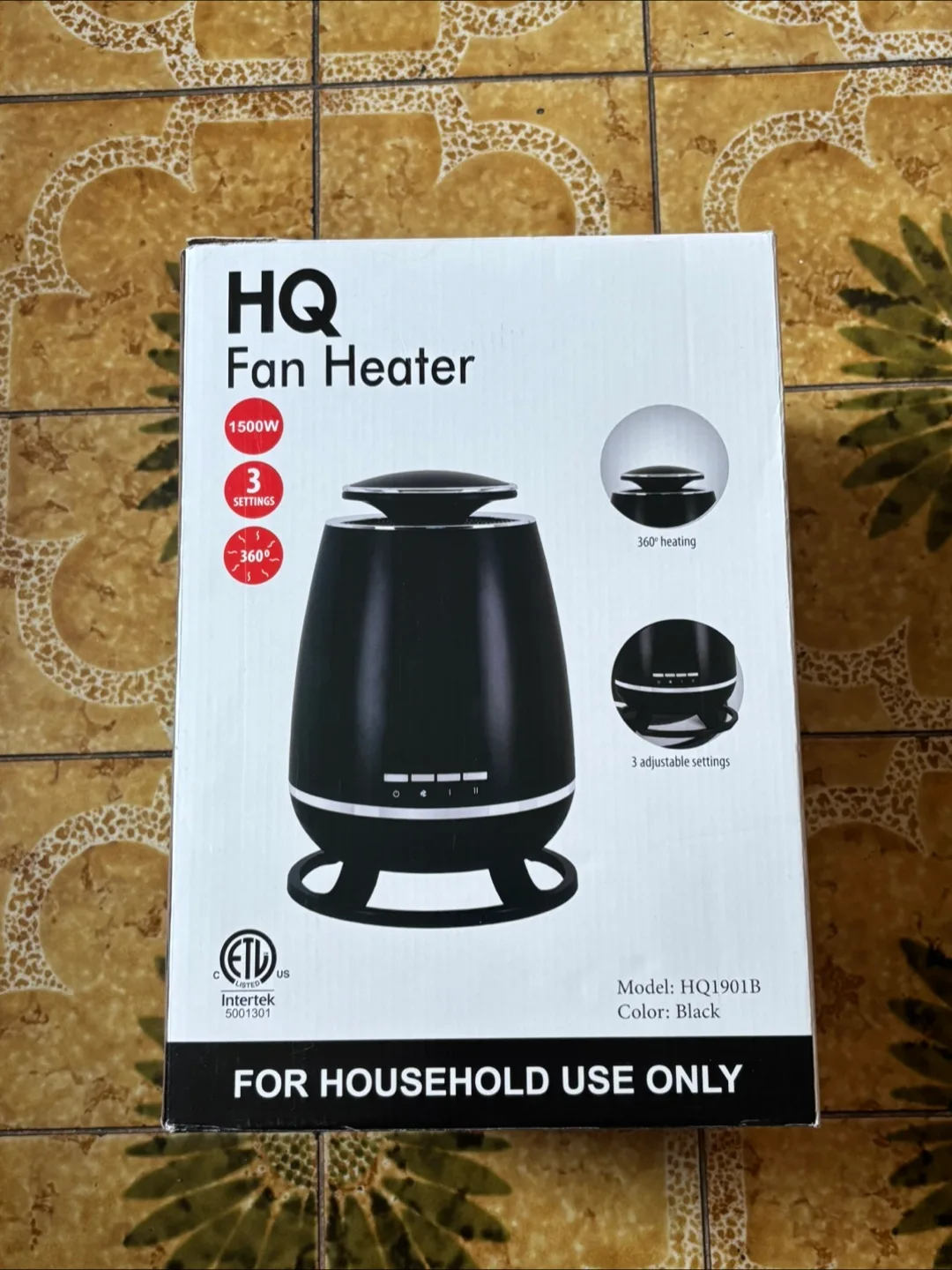 HQ Fan Heater - Model HQ1901B - Black thumbnail