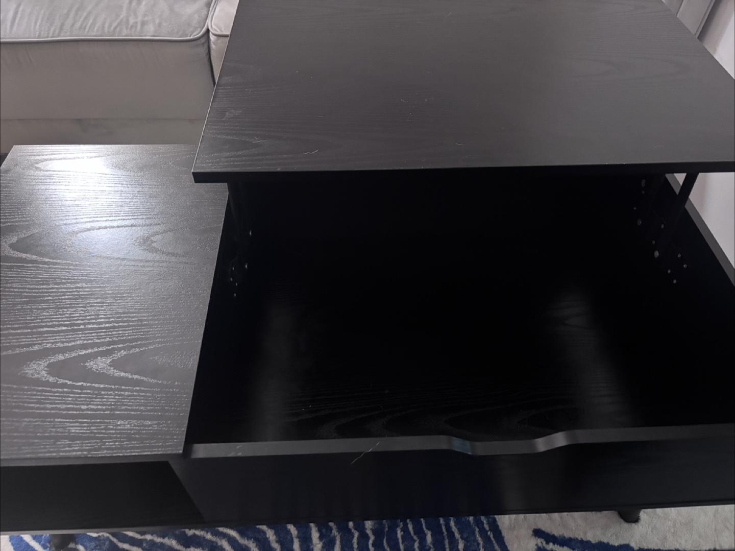 Lift top coffee table with storage - photo 3