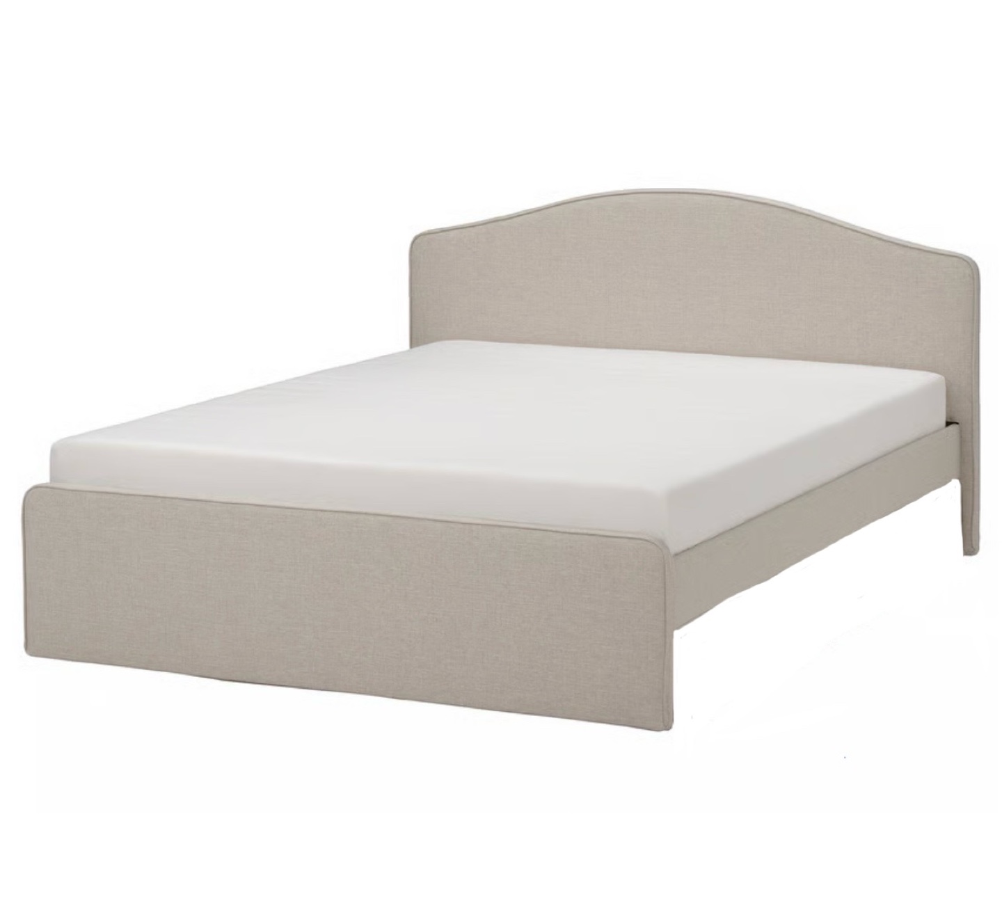 Queen Upholstered Bed Frame and Firm Mattress