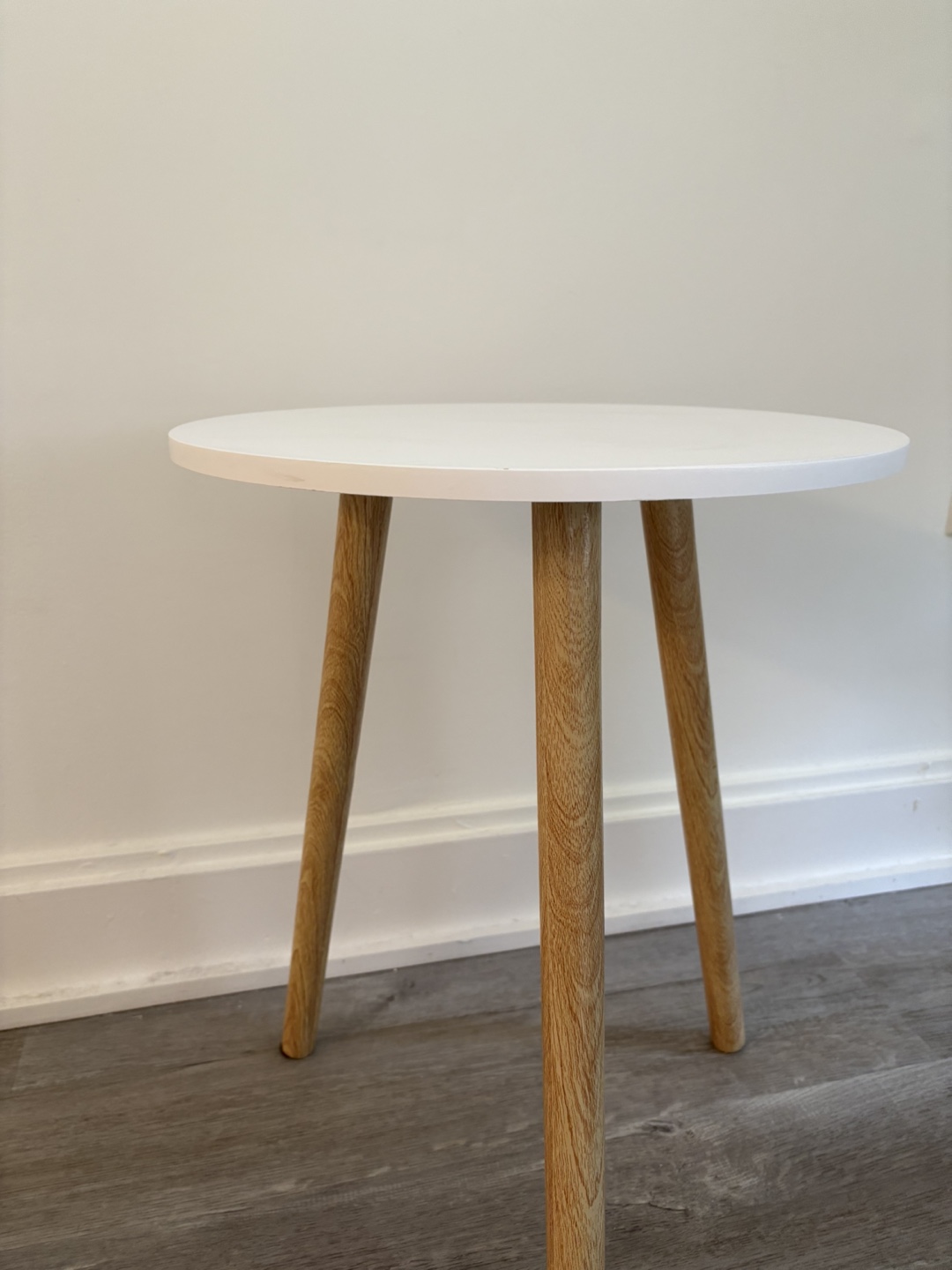 White Round Side Table