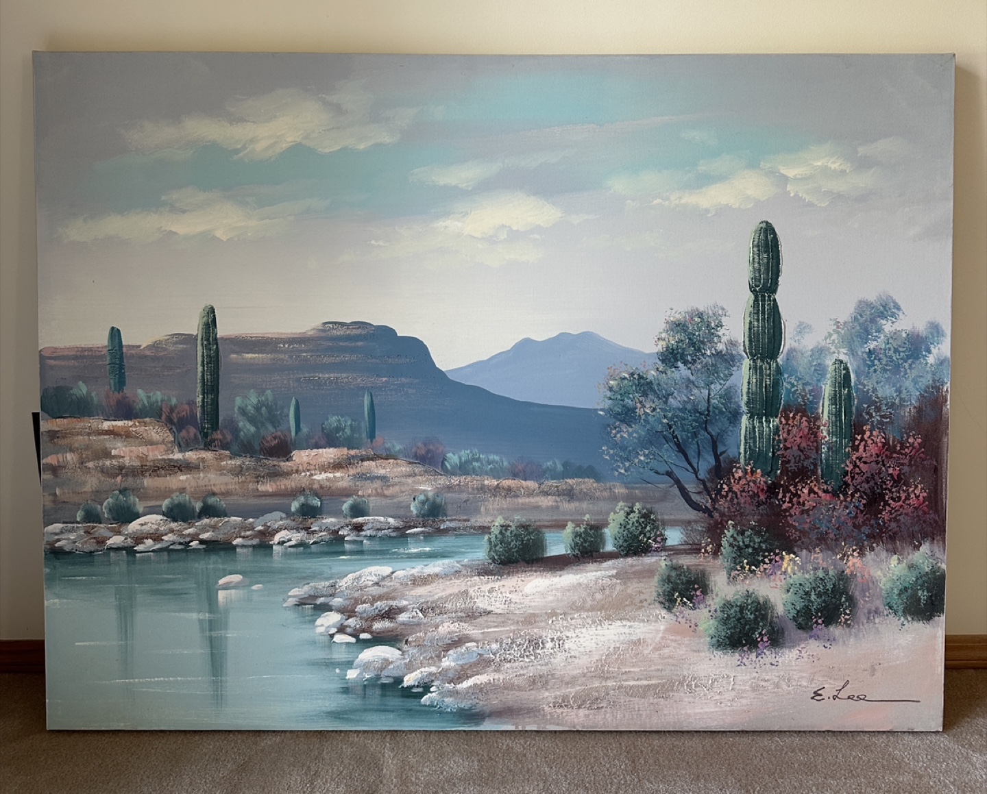 Textured Canvas Landscape Painting