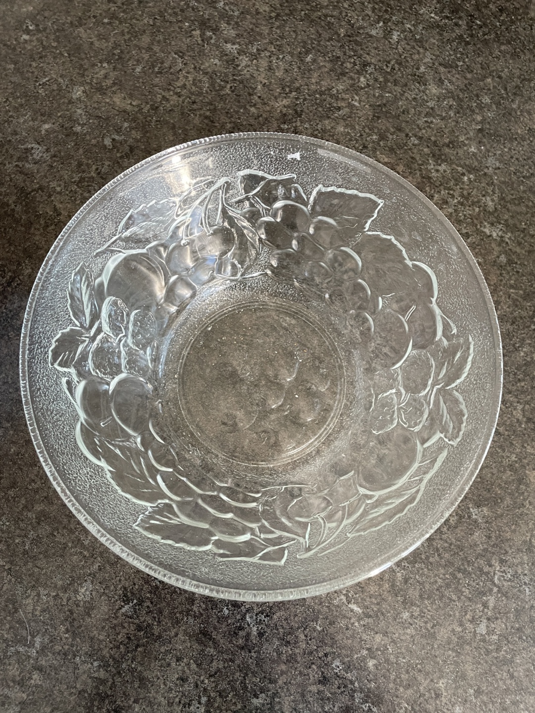 Glass Serving Bowl with Fruit Design - photo 3