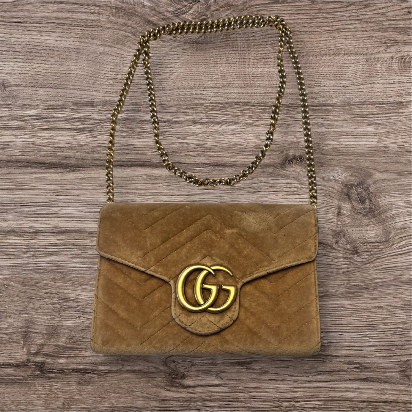 Authentic Gucci Marmont Velvet Shoulder Bag