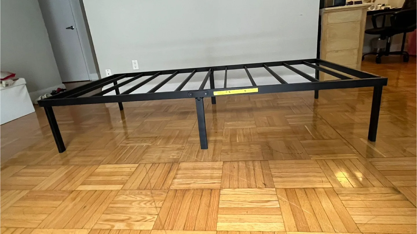 Moving Out Sale: Black Metal Bed Frame & Mattress image indicator(7)