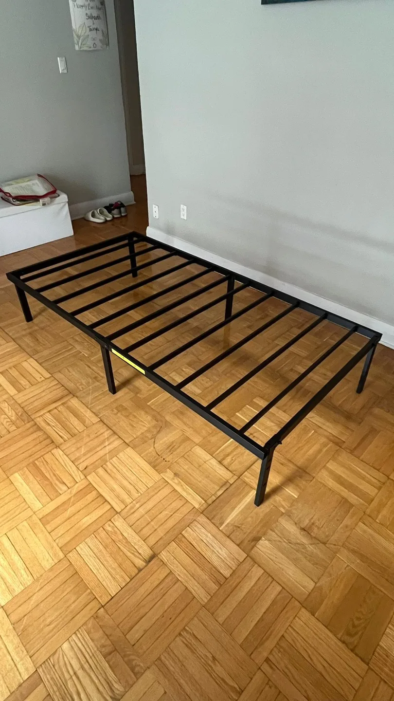 Moving Out Sale: Black Metal Bed Frame & Mattress image indicator(8)