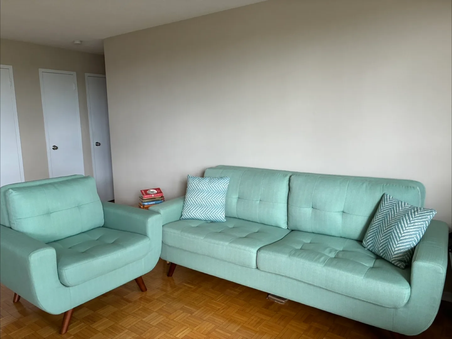 Mint Green Sofa and Armchair Set thumbnail