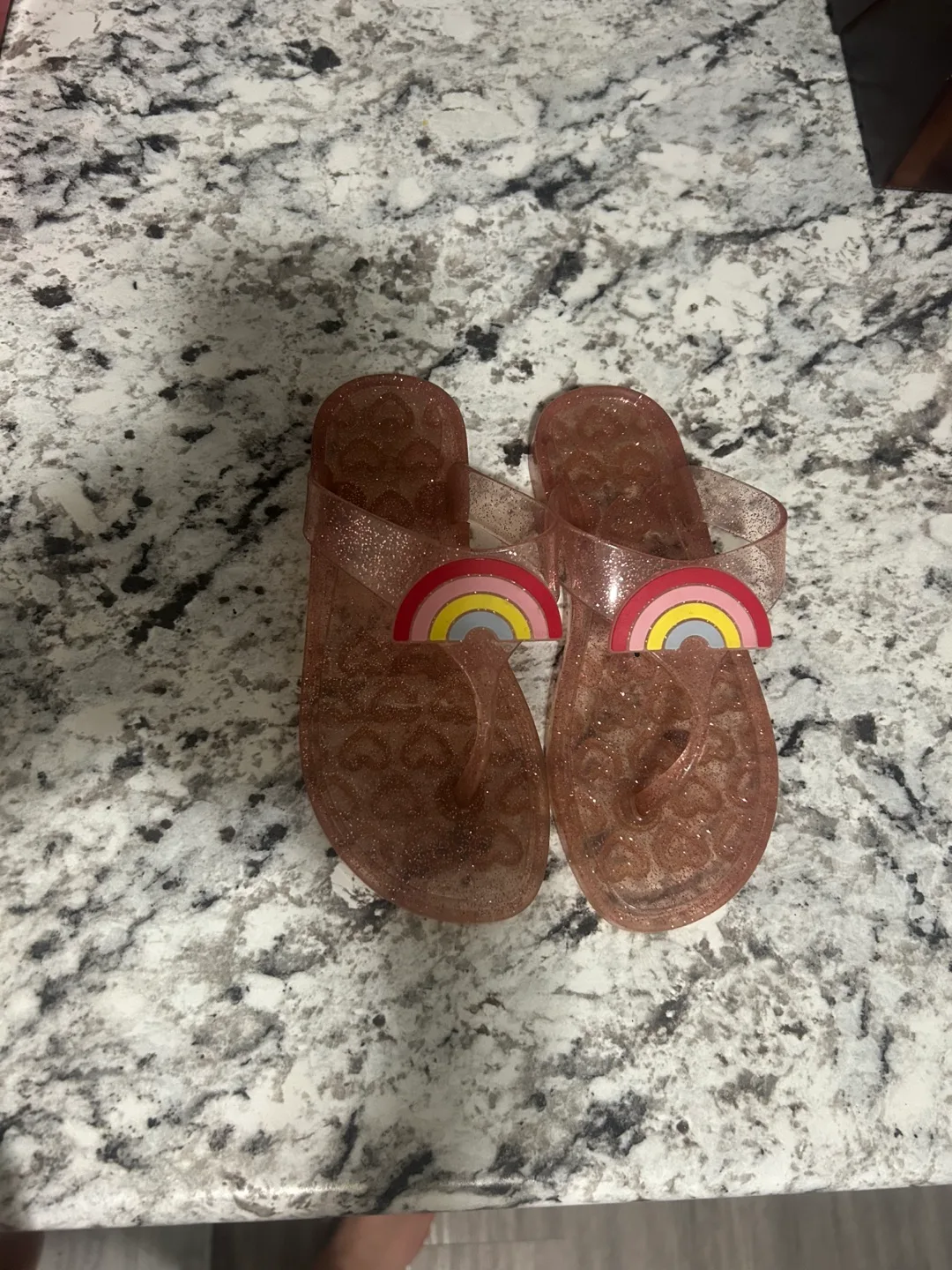 Rainbow Glitter Jelly Sandals thumbnail