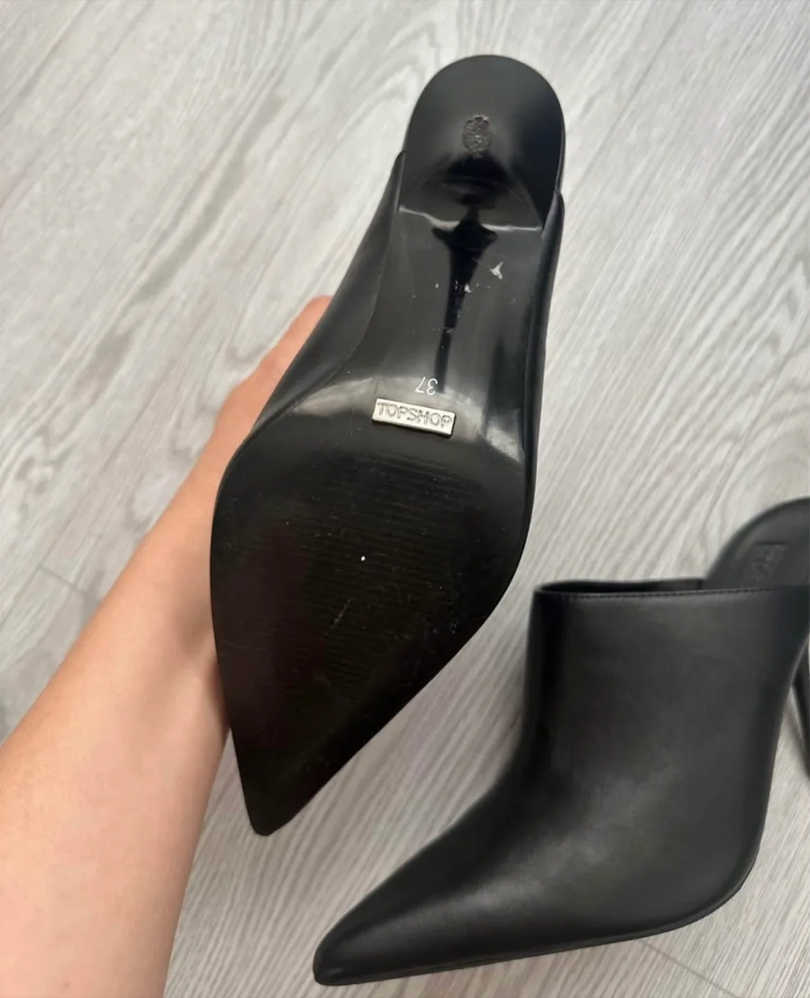 Topshop Black Heels Size 7 image indicator(3)