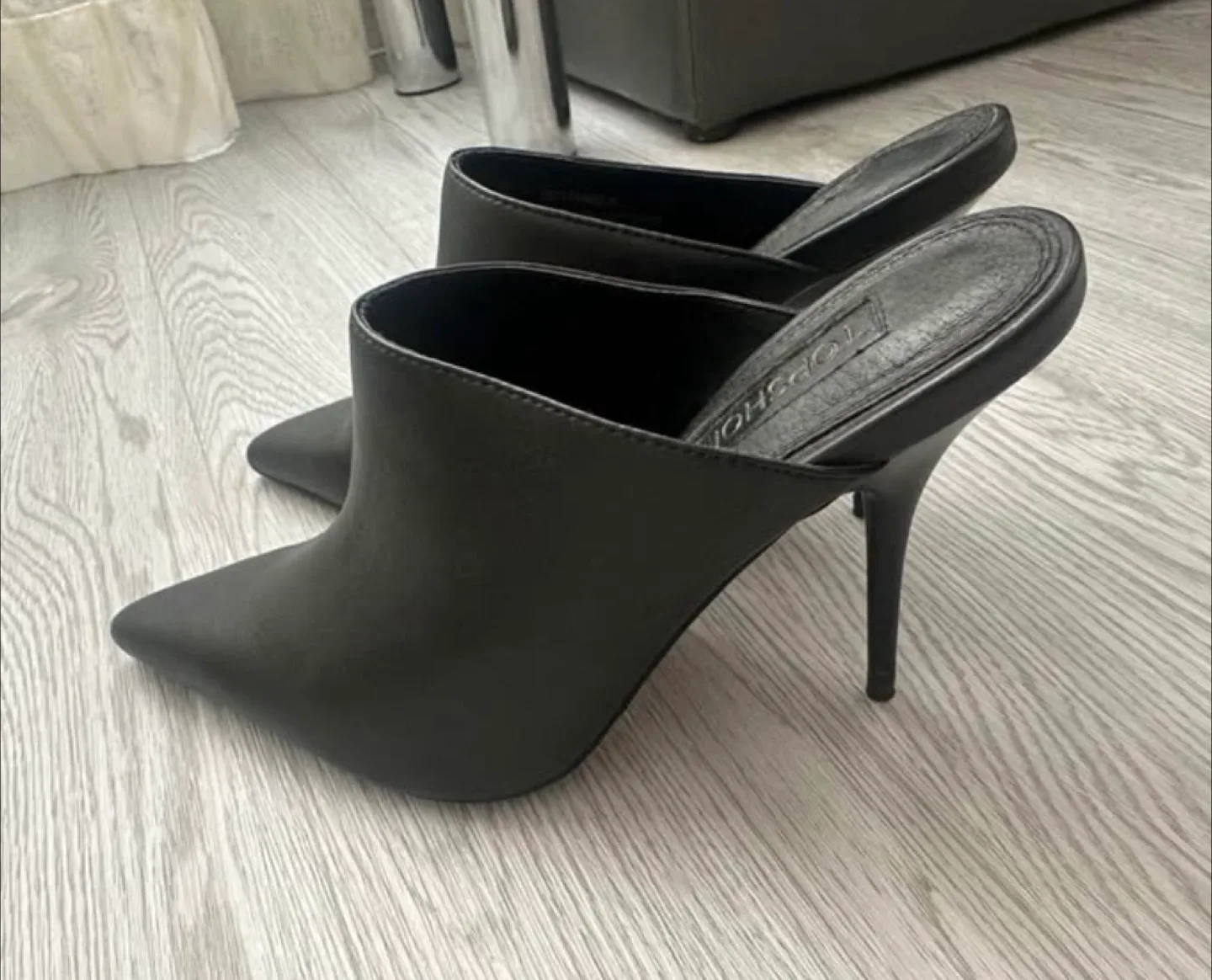 Topshop Black Heels Size 7 image indicator(5)