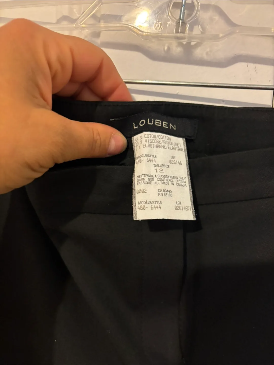 Louben Black Pants - Size 12 thumbnail
