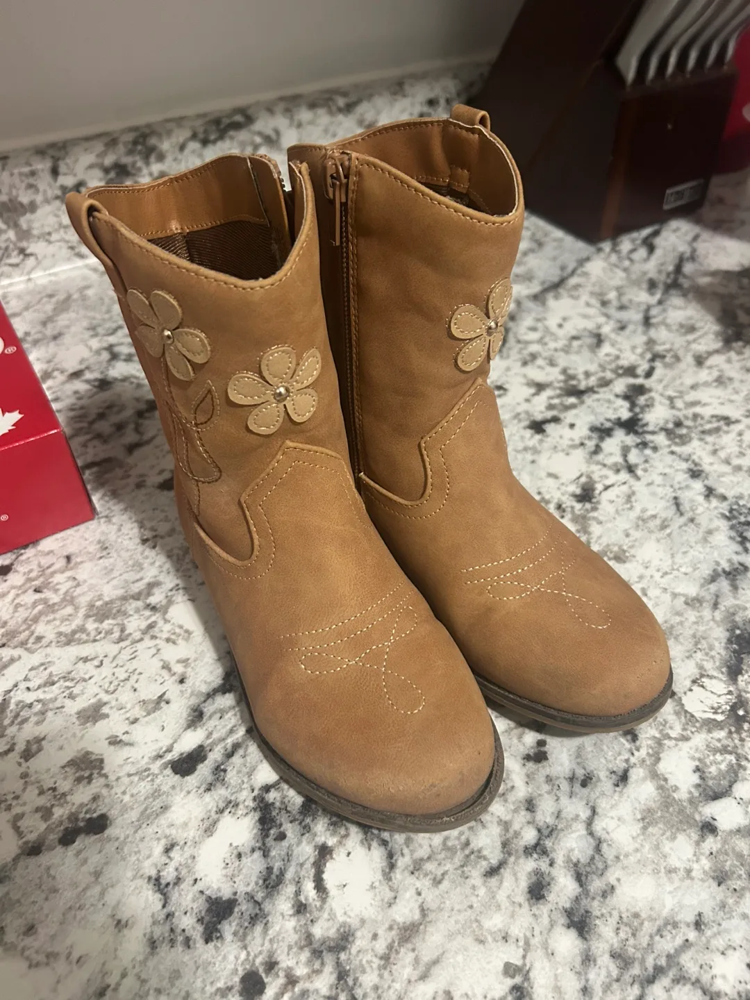 Girls Gymboree Brown Cowboy Boots thumbnail